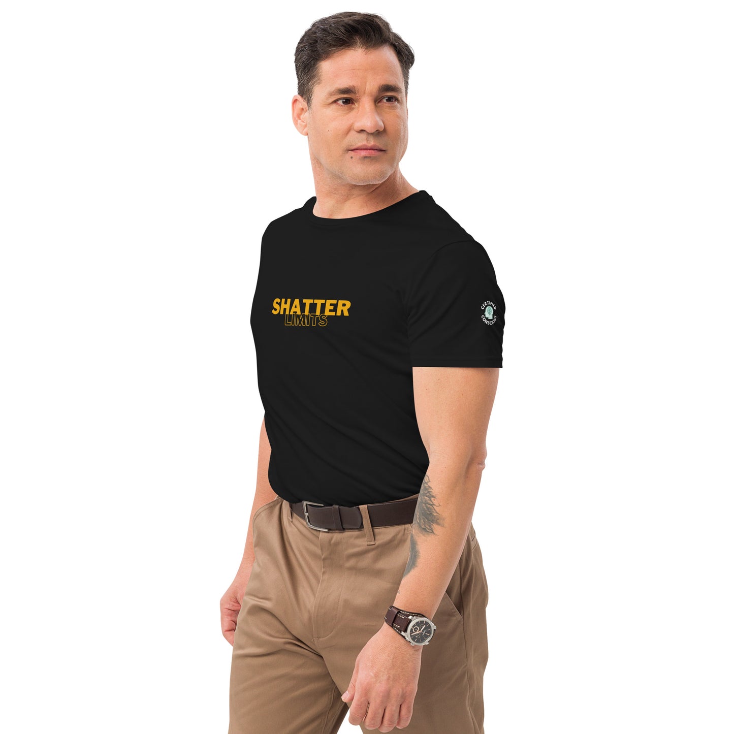 Men's Premium 100% Cotton T-shirt (Shatter-Limits)